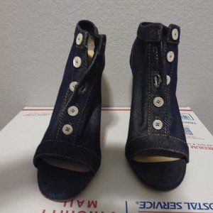 Christian Louboutin denim booties